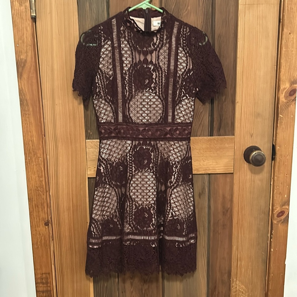 BB Dakota Burgundy Lace Dress